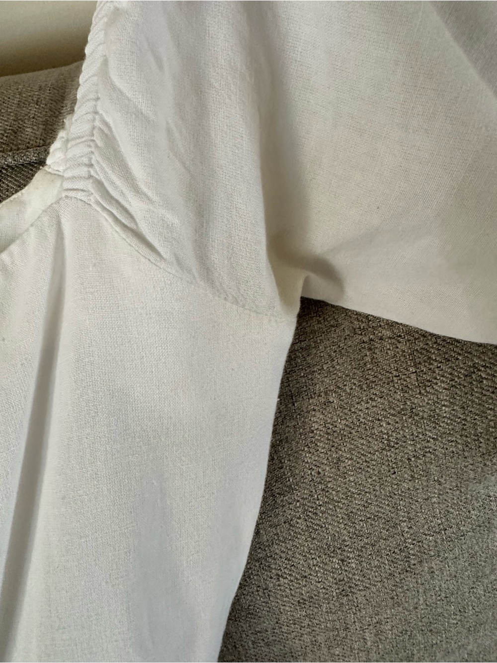 Free People White Button Front Dress M Cotton Linen - Picture 16 of 16